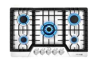 Gas Cooktop 30 Inch, GASLAND Chef PRO GH2305SF 5 Burner Gas Stove, Built-in NGLPG Convertible Gas Cooktops